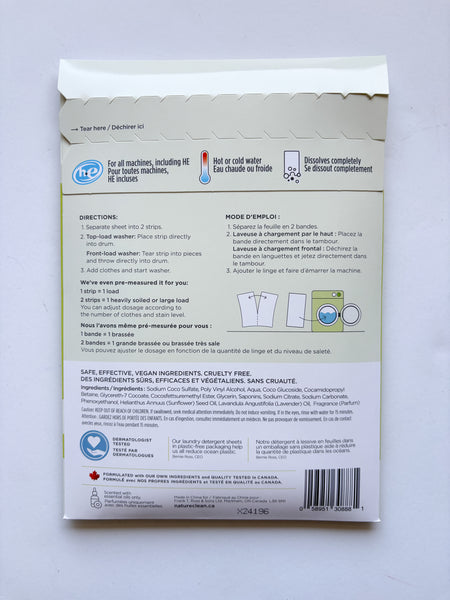 Laundry Detergent Sheets - White Linen
