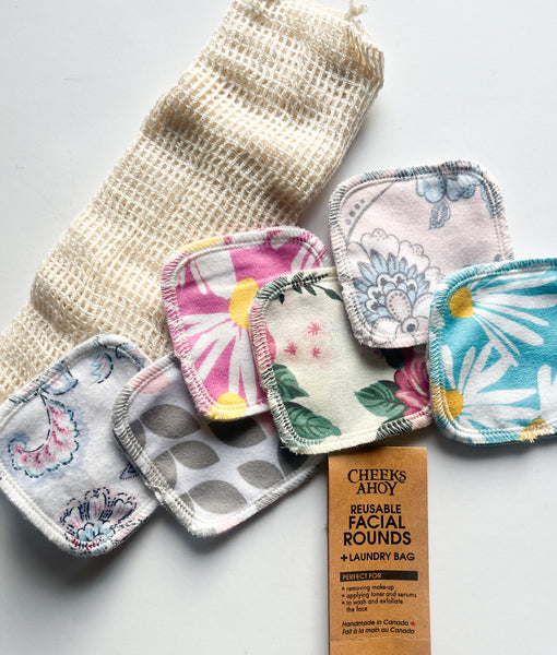Reusable Facial Rounds + Laundry bag