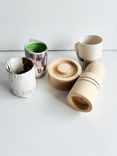 Wooden Paper Pot Press
