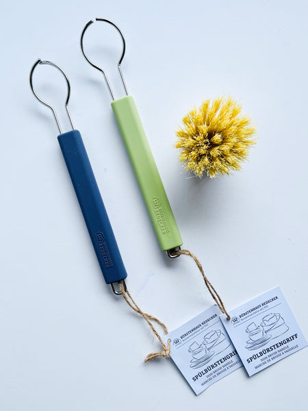 Metal & silicone dish brush handle