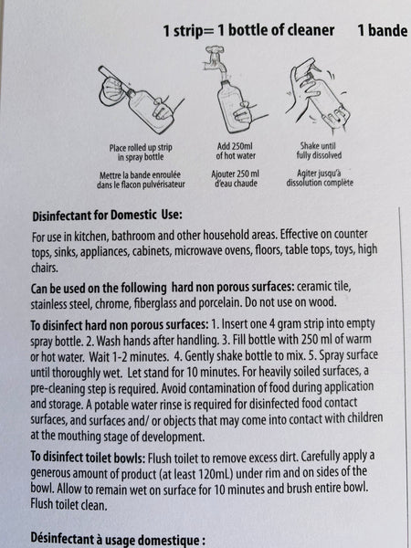 Eco-Strips Disinfectant Strips